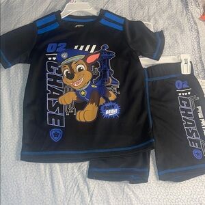 Nickelodeon Paw Patrol Kids Black and Blue T-Shirt & Shorts Set